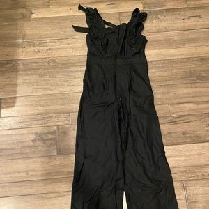 Black ruffle jumpsuit
